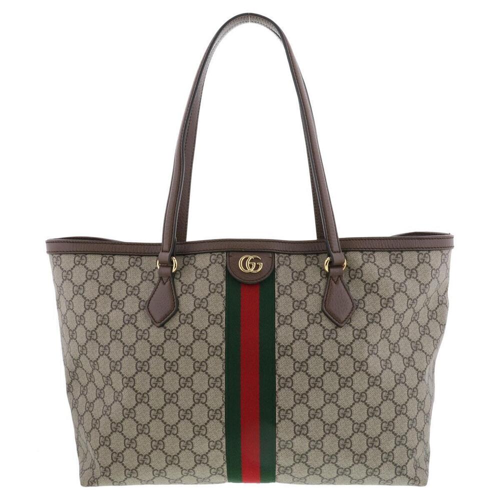Gucci GG Bag Tote Ophidia Supreme BROWN Sherry Handbag - Picture 2 of 6